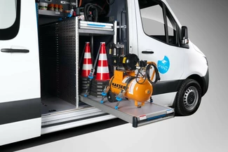 Sortimo bietet neuen Multifunktionsauszug für den Transport schwerer Lasten an 