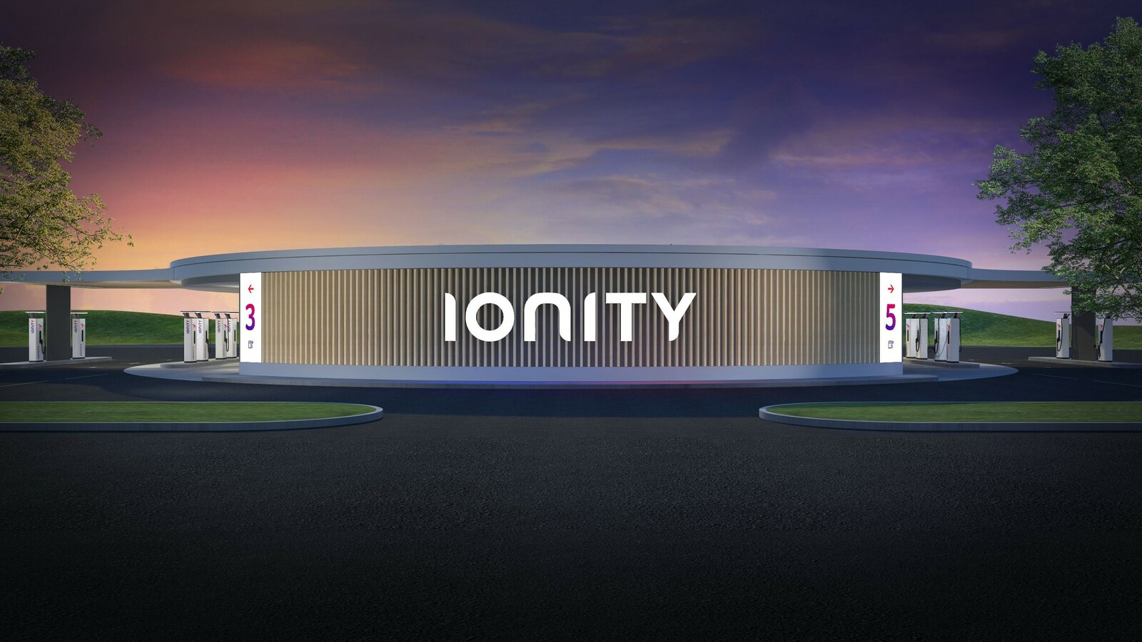 Eine Oase für E-Auto-Fahrer?: Ionity plant Ladeparks unter dem Arbeitstitel „Oasis“, die unter anderem über Einkaufsläden und Restaurants verfügen sollen.
