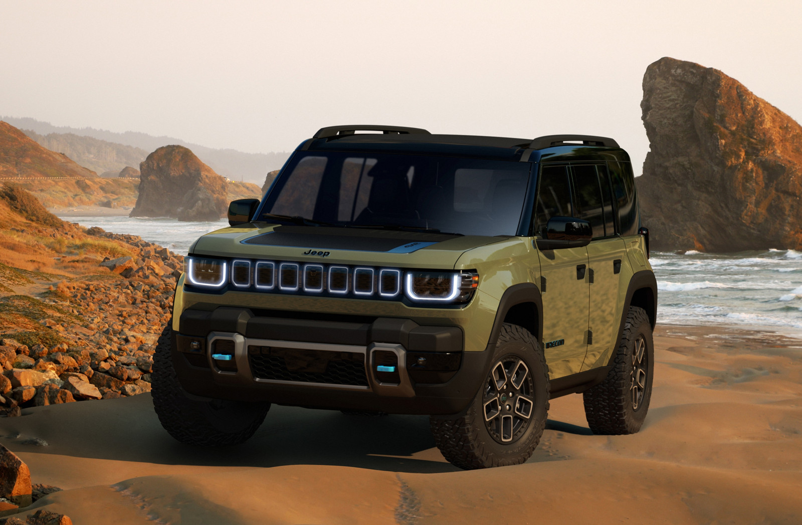 Der Jeep Recon verfügt über elektrische Differentialsperren und wird ab 2024 in den USA gebaut.